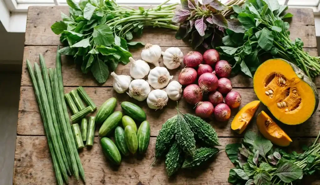 Which vegetables can boost immune system according to Ayurveda?